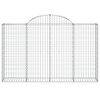 vidaXL Arched Gabion Baskets 6 pcs 200x30x120/140 cm Galvanised Iron