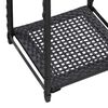 vidaXL Storage Shelf Black 30x30x90 cm Poly Rattan