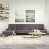 vidaXL L-shaped Sofa Bed Grey 255x140x70 cm Faux Leather