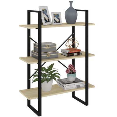 vidaXL Book Cabinet Sonoma Oak 80x30x105 cm Engineered Wood