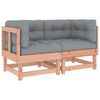 vidaXL Corner Sofas with Cushions 2 pcs Solid Wood Douglas