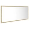 vidaXL LED Bathroom Mirror Sonoma Oak 100x8.5x37 cm Acrylic