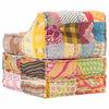 vidaXL Modular Pouffe Patchwork Fabric