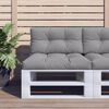 vidaXL Pallet Cushions 2 pcs Grey Fabric