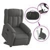 vidaXL Stand up Recliner Chair Dark Grey Fabric