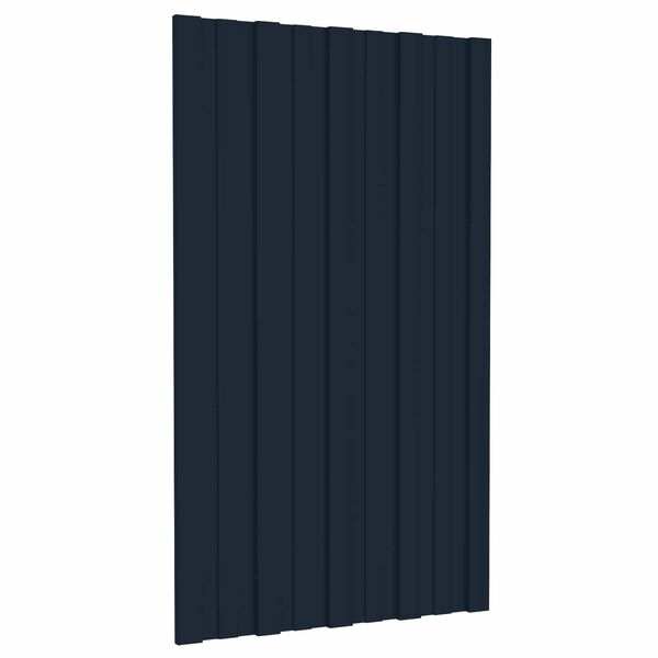 vidaXL Roof Panel 12 pcs Anthracite 80 x 45 cm Galvanised steel