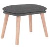 vidaXL Footstool Light Grey 45x29,5x35 cm Fabric