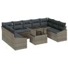 vidaXL Garden Sofa Set 10 pcs Grey 100 x 55 x 73 cm