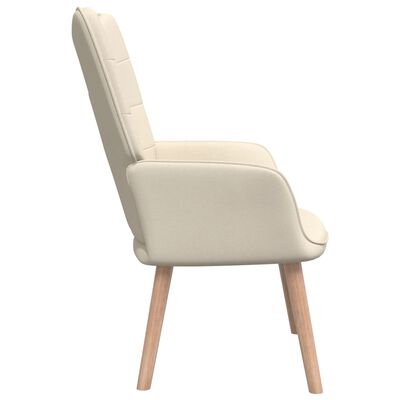 vidaXL Relaxing Chair Cream Fabric