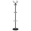 vidaXL Coat Stand with Umbrella Holder Black 180 cm Powder-coated Iron