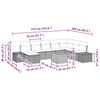 vidaXL Garden Sofa Set with Cushion 9 pcs Black Poly rattan