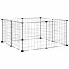 vidaXL 8-Panel Pet Cage Black 35x35 cm Steel