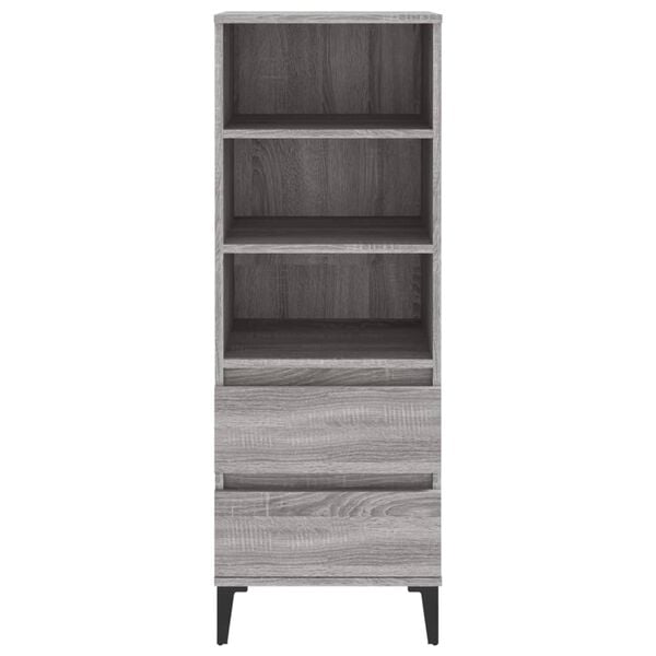 vidaXL Highboard Grey Sonoma 40x36x110 cm Engineered Wood