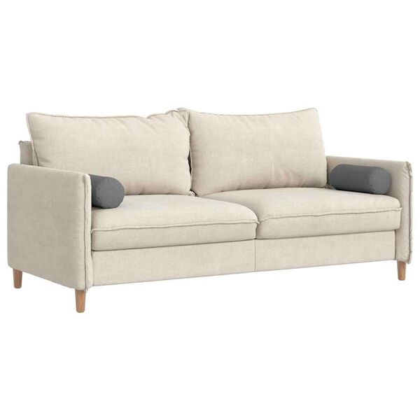 vidaXL Bolster Pillows 2 pcs Dark Grey &Oslash; 15 x 40 cm Fabric