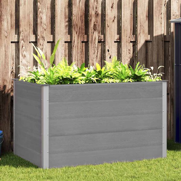 vidaXL Garden Raised Bed WPC 150x100x91 cm Grey