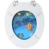 vidaXL WC Toilet Seats with Lid 2 pcs MDF Deep Sea Design