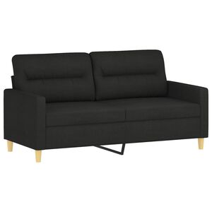 vidaXL 2-Seater Sofa Black 140 cm Fabric