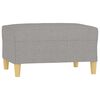 vidaXL 3-Seater Sofa with Footstool Light Grey 210 cm Fabric