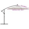 vidaXL Replacement Fabric for Cantilever Umbrella Sand White 350 cm