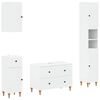 vidaXL 4 Piece Bathroom Cabinet Set ALKMAAR White Engineered Wood
