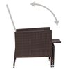vidaXL 2 Piece Garden Lounge Set with Cushions Poly Rattan Brown