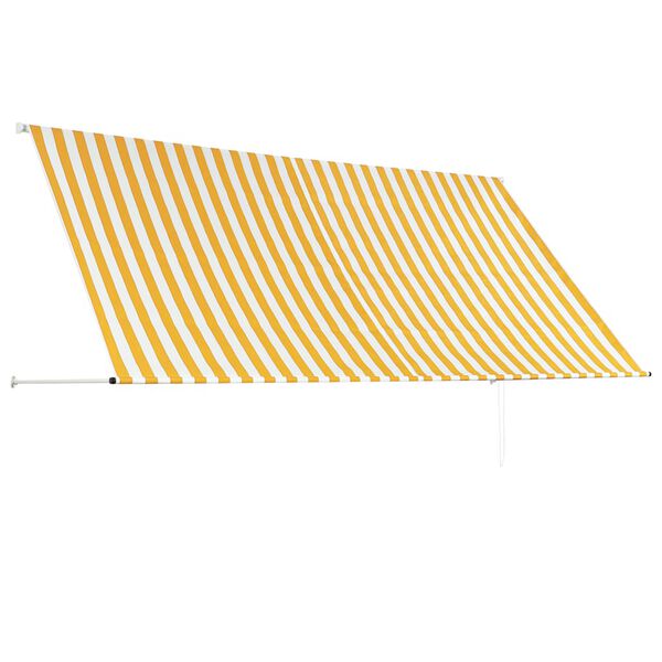 vidaXL Retractable Awning 300x150 cm Yellow and White