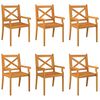 vidaXL Outdoor Dining Chairs 6 pcs Solid Wood Acacia