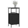 vidaXL Bedside Cabinets 2 pcs Black 41x31x80 cm Engineered Wood