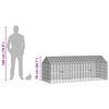vidaXL Rabbit Cage Silver 200 x 78 x 78 cm Galvanised Steel