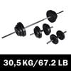 vidaXL Barbell +2 Dumbbell Set 30.5kg