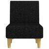 vidaXL Chaise Longue Black Fabric