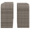 vidaXL Storage Shelves 2 pcs Grey Poly Rattan