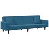 vidaXL 2 Piece Sofa Set with Pillows Blue Velvet