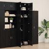 vidaXL Storage Cabinet 3 pcs Black Oak