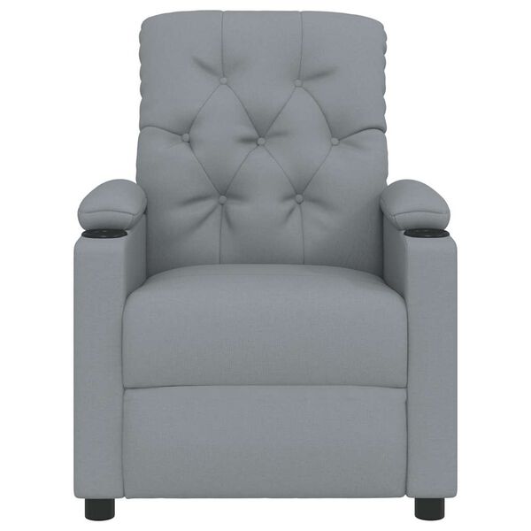 vidaXL Recliner Chair Light Grey Fabric