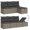 vidaXL 8 Piece Garden Sofa Set with Cushions Grey Poly Rattan