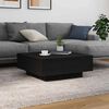 vidaXL Coffee Table Black Oak 80 x 80 x 31 cm Engineered Wood