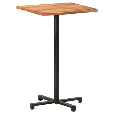 vidaXL Bar Table with Live Edges 50x50x110 cm Solid Acacia Wood