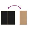 vidaXL Bulletin Board Folding Black 100 x 100 x 1.4 cm Solid pine wood