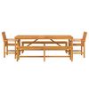 vidaXL Garden Dining Set 5 pcs Brown Solid Acacia Wood