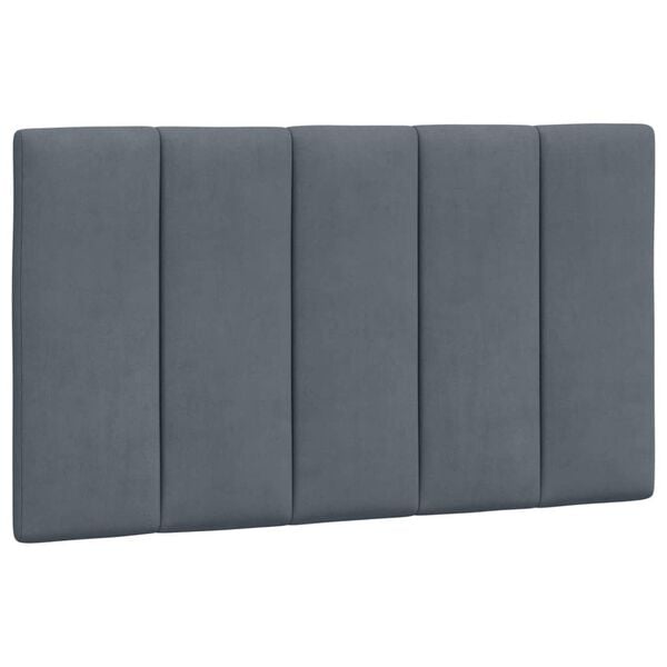 vidaXL Headboard Cushion "Hanko" Dark Grey 90 cm Velvet