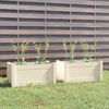 vidaXL Garden Planters 2 pcs White 60x31x31 cm Solid Pinewood