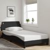 vidaXL Bed Frame "Dover" Black 107x203 cm King Single Fabric
