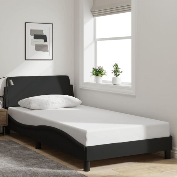 vidaXL Bed Frame "Dover" Black 107x203 cm King Single Fabric