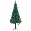 vidaXL Corner Artificial Christmas Tree LEDs&Ball Set Green 180 cm PVC