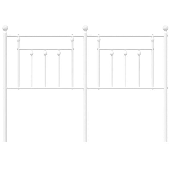 vidaXL Metal Headboard White 135 cm