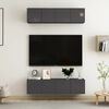vidaXL TV Cabinets 4 pcs High Gloss Grey 60x30x30 cm Engineered Wood