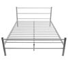 vidaXL Bed Frame without Mattress Grey Metal Double Size