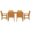 vidaXL Garden Dining Set 7 pcs Brown Solid Acacia Wood
