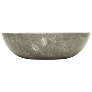 vidaXL Sink Grey &Oslash;40x12 cm Marble